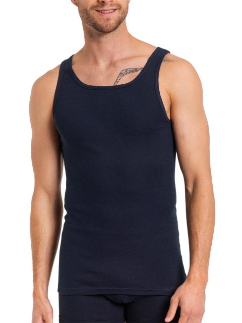 Kumpf Body Fashion Herren Unterhemd 2er Pack Bio Cotton 99605011 Gr. 5 in navy