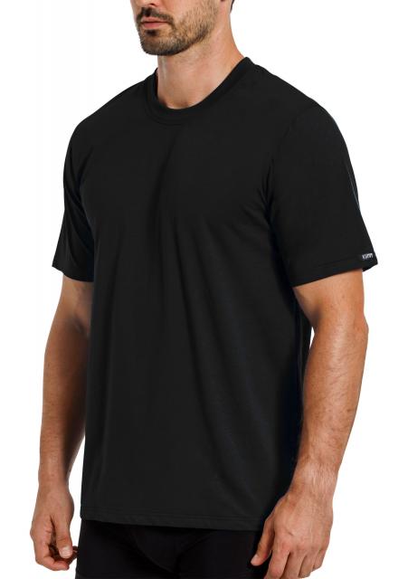 Kumpf Body Fashion Herren T-Shirt 1/2 Arm Bio Cotton 99161153 Gr. 4 in schwarz schwarz | 4
