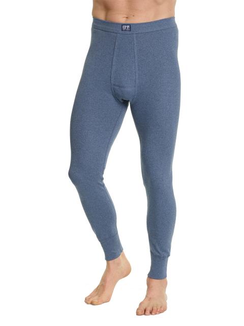 Kumpf Body Fashion lange Herren Unterhose mit Eingriff Workerwear 99375073 Gr. 8 in blau-melange blau-melange | 8