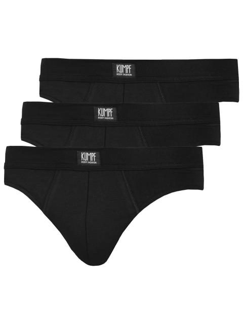 Kumpf Body Fashion Herren Slip 3er Pack Bio Cotton 99933263 Gr. 8 in schwarz schwarz | 8