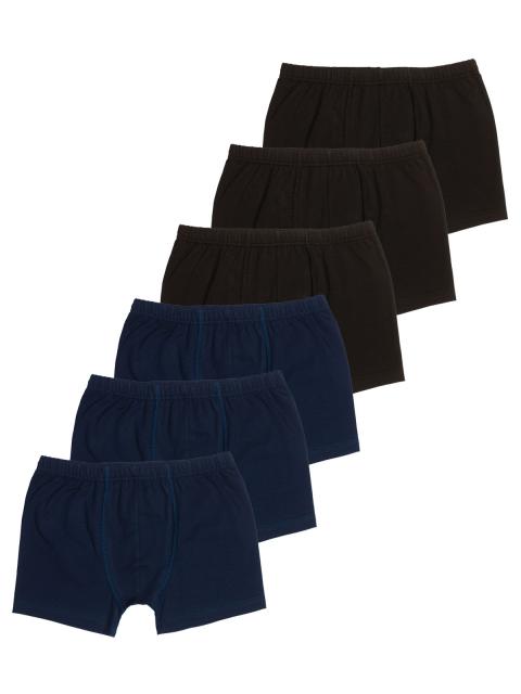 Sweety for Kids 6er Sparpack Knaben Retro Shorts Single Jersey 3166 Gr. 116 in navy schwarz schwarz | navy | 116