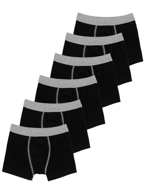 Sweety for Kids 6er Sparpack Knaben Shorts Single Jersey 3036 Gr. 176 in schwarz schwarz | schwarz | 176