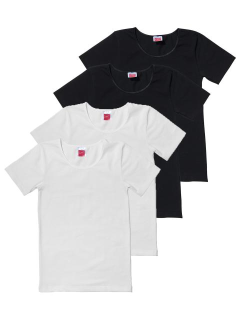 Sweety for Kids 4er Sparpack Mädchen Shirt Single Jersey 5522 Gr. 140 in schwarz