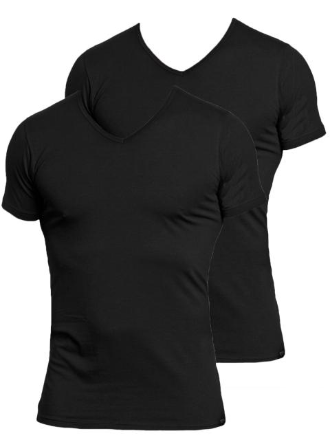 Kumpf Body Fashion 2er Sparpack Herren T-Shirt Single Jersey 99947051 Gr. 6 in schwarz weiss