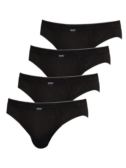 Kumpf Body Fashion 4er Sparpack Herren Slip Single Jersey 99947263 Gr. 5 in schwarz schwarz | schwarz | 5