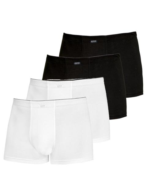 Kumpf Body Fashion 4er Sparpack Herren Pants Single Jersey 99947413 Gr. 5 in schwarz weiss weiss | schwarz | 5