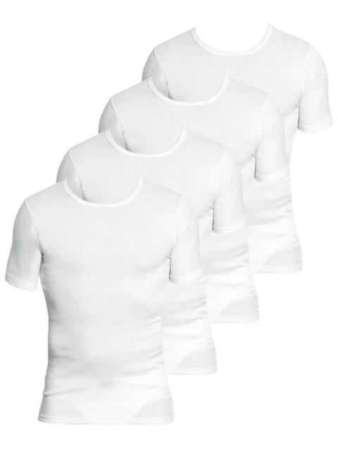 Kumpf Body Fashion 4er Sparpack Herren T-Shirt Feinripp 99142051 Gr. 4 in weiss weiss | 4