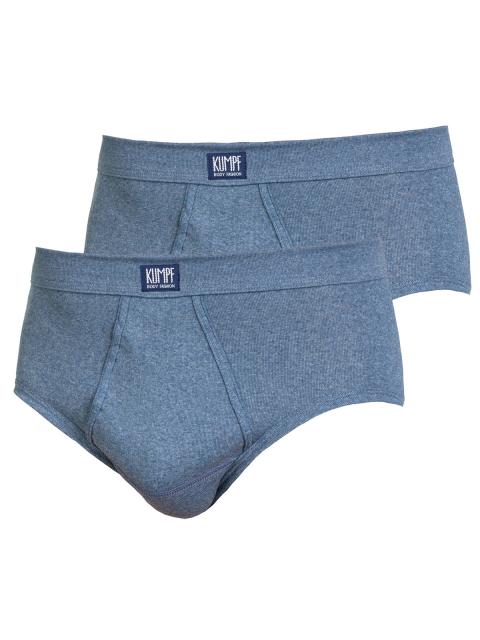 Kumpf Body Fashion 2er Sparpack Herren Slip Workerwear 99375123 Gr. 9 in blau-melange blau-melange | blau-melange | 9