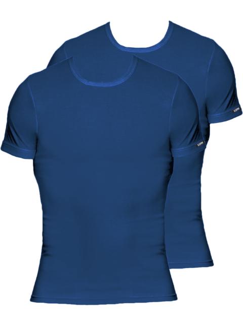 Kumpf Body Fashion 2er Sparpack Herren T-Shirt Bio Cotton 99161153 Gr. 5 in poseidon stahlgrau-melange