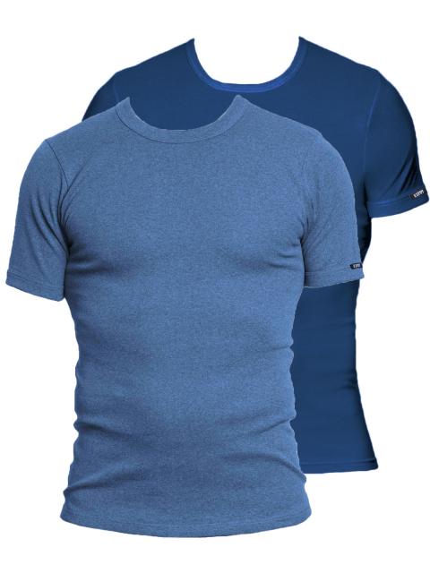 Kumpf Body Fashion 2er Sparpack Herren T-Shirt Bio Cotton 99161153 Gr. 7 in darkblue poseidon poseidon | darkblue | 7