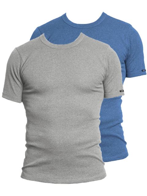 Kumpf Body Fashion 2er Sparpack Herren T-Shirt Bio Cotton 99161153 Gr. 5 in poseidon stahlgrau-melange stahlgrau-melange | poseidon | 5