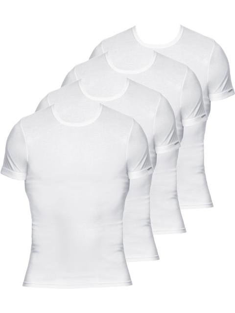 Kumpf Body Fashion 4er Sparpack Herren T-Shirt Bio Cotton 99161153 Gr. 6 in weiss weiss | weiss | 6