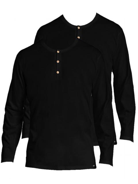 Kumpf Body Fashion 2er Sparpack Herren langarm Shirt Bio Cotton 99161062 Gr. 7 in schwarz schwarz | schwarz | 7