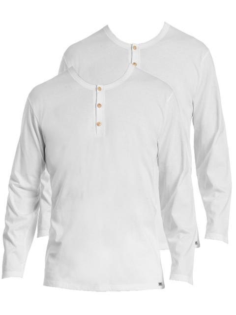 Kumpf Body Fashion 2er Sparpack Herren langarm Shirt Bio Cotton 99161062 Gr. 7 in weiss weiss | weiss | 7
