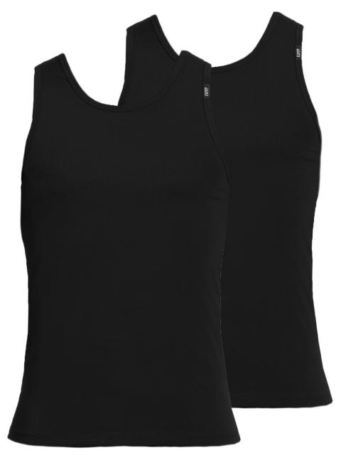 Kumpf Body Fashion 2er Sparpack Herren Unterhemd Bio Cotton 99996011 Gr. 8 in darkblue schwarz