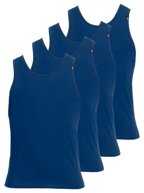 Kumpf Body Fashion 4er Sparpack Herren Unterhemd Bio Cotton 99996011 Gr. 7 in darkblue darkblue | darkblue | 7