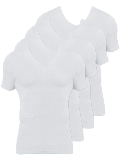 Kumpf Body Fashion 4er Sparpack Herren T-Shirt Bio Cotton 99601051 Gr. 8 in weiss weiss | weiss | 8