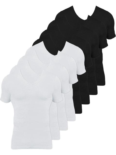 Kumpf Body Fashion 8er Sparpack Herren T-Shirt Bio Cotton 99602051 Gr. 8 in schwarz