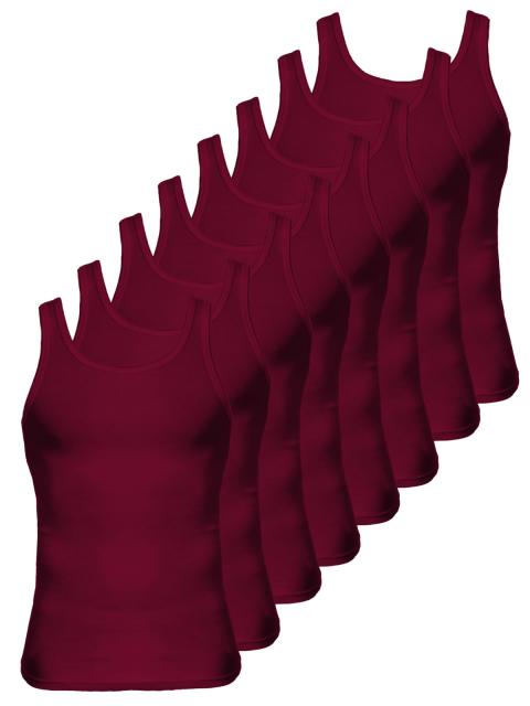 Kumpf Body Fashion 8er Sparpack Herren Unterhemd Bio Cotton 99606011 Gr. 4 in rubin rubin | rubin | 4