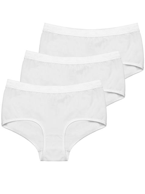 Haasis Bodywear 3er Packs Mädchen Pants Bio-Cotton 55350650 Gr. 128 in weiss