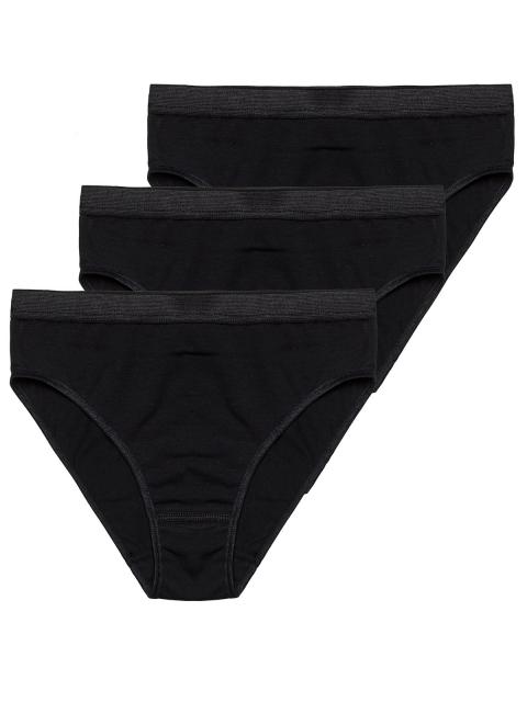 Haasis Bodywear 3er Pack Mädchen Slip Bio-Cotton 55351670 Gr. 104 in schwarz