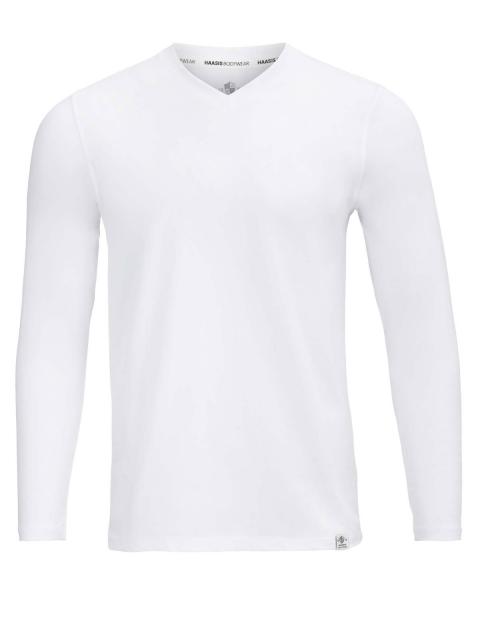 Haasis Bodywear Herren V-Shirt 1/1 Arm Bio-Cotton 77110063 Gr. XXL in weiss