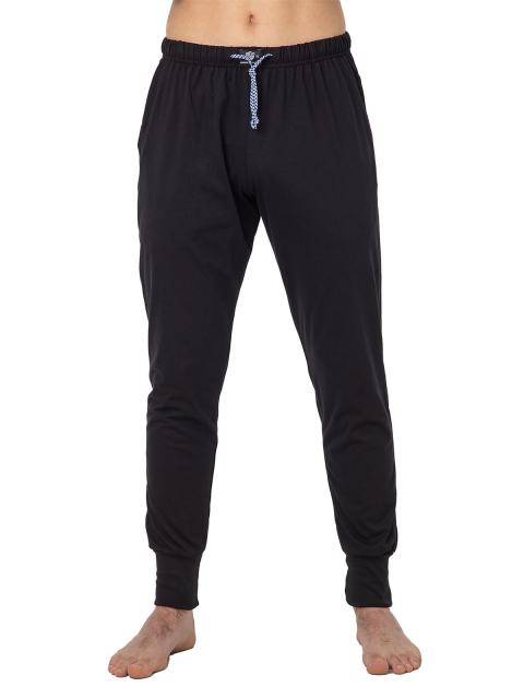 Haasis Bodywear Herren Jogpants Bio-Cotton 77111876 Gr. XL in schwarz
