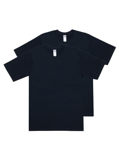 Haasis Bodywear 2er Pack Herren T-Shirt Bio-Cotton 77211153 Gr. L in schwarz