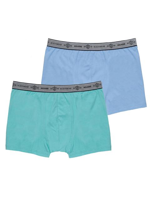 Haasis Bodywear 2er Pack Herren Pants Bio-Cotton 77270413 Gr. M in bleu-hellgrün