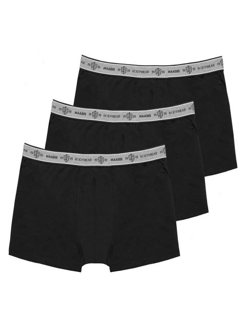 Haasis Bodywear 3er Pack Herren Pants Bio-Cotton 77351413 Gr. S in schwarz