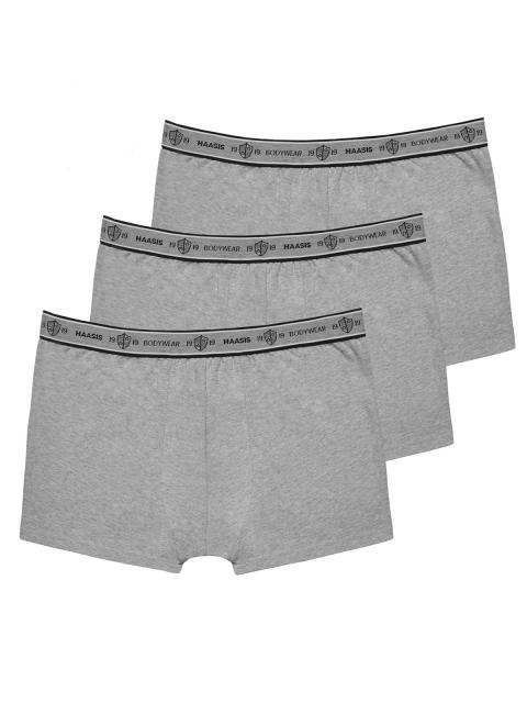 Haasis Bodywear 3er Pack Herren Pants Bio-Cotton 77352413 Gr. S in grau-meliert