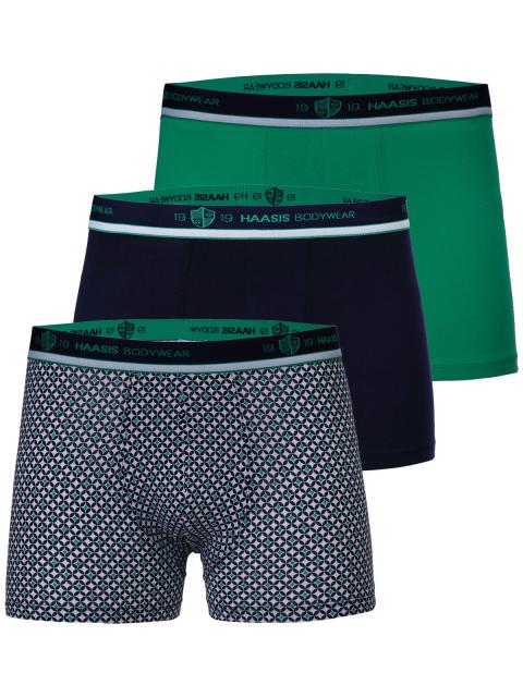 Haasis Bodywear 3er Pack Herren Pants Bio-Cotton 77379413 Gr. XL in marine-grün