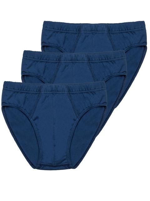Haasis Bodywear 3er Pack Jungen Slip Bio-Cotton 55351263 Gr. 116 in darkblue darkblue | 116