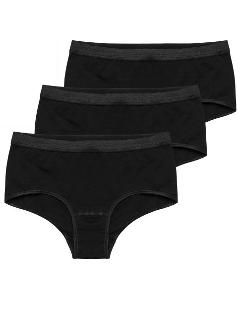 Haasis Bodywear 3er Packs Mädchen Pants Bio-Cotton 55351650 Gr. 104 in schwarz schwarz | 104