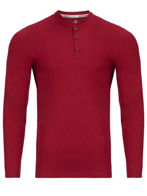 Haasis Bodywear Herren Shirt 1/1 Arm Bio-Cotton 77114062 Gr. XXL in weinrot weinrot | XXL