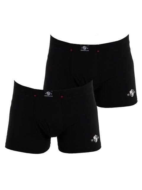 Haasis Bodywear 2er Pack Herren Pants Bio-Cotton 77254413 Gr. XL in schwarz schwarz | XL