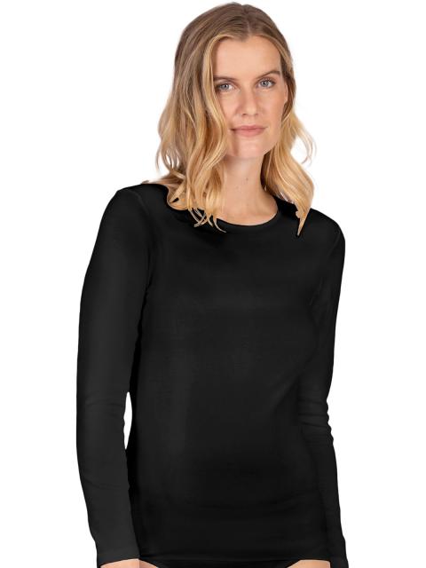 Nina von C. Langarm Damen Shirt Fine Cotton 70 471 111 0 Gr. 40 in schwarz