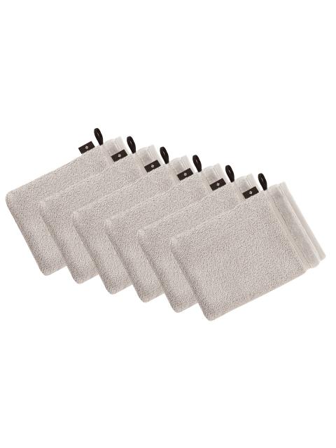 6er Pack Waschhandschuh Pure 1185157160 Gr. 22 x 16 cm in stone stone | 22 x 16 cm