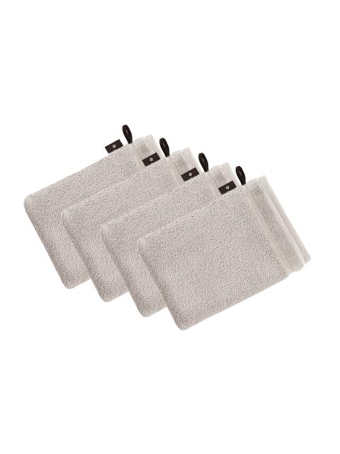 4er Pack Waschhandschuh Pure 1185157160 Gr. 22 x 16 cm in stone stone | 22 x 16 cm