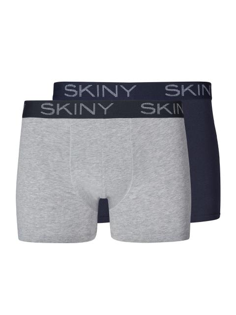 Skiny Herren Pant 2er Pack Cotton Multipack 086835 Gr. S in greyblue selection