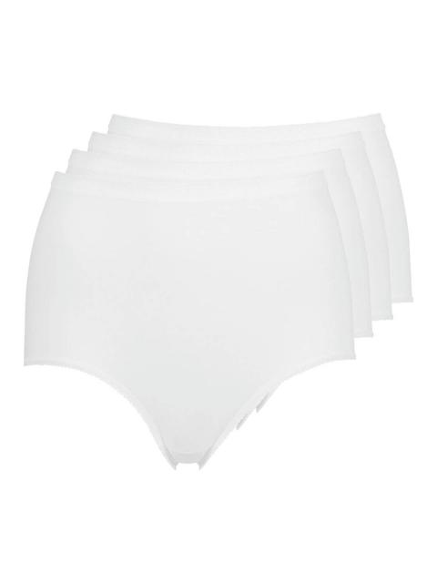 Huber Damen Maxi Slip 4er Pack Cotton 4 Pack 015816 Gr. 46 in white