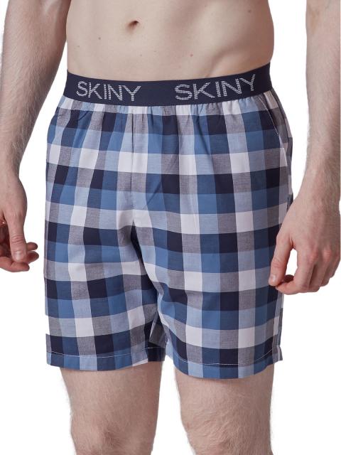 Skiny Herren Hose kurz Night In Mix & Match 080510 Gr. L in crownblue check crownblue check | L