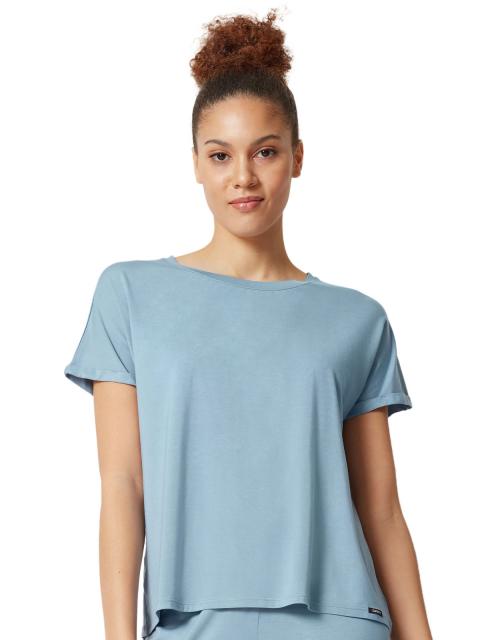 Skiny Damen Shirt kurzarm Night In Mix & Match 080774 Gr. 38 in faded denimblue faded denimblue | 38