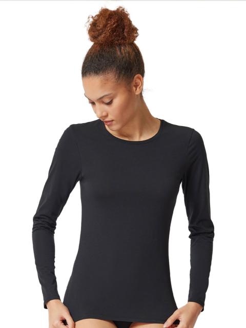 Skiny Damen Shirt langarm Cotton Essentials 080786 Gr. 38 in black black | 38