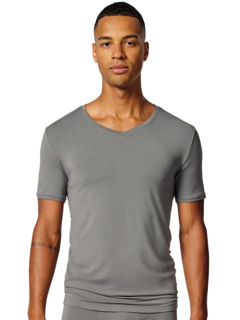 Skiny Herren V-Shirt kurzarm Calmodal 081428 Gr. L in grey grey | L