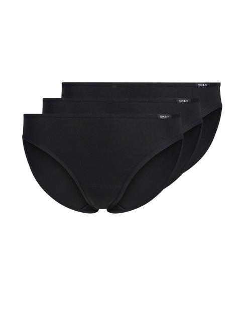 Skiny Damen Rio Slip 3er Pack Cotton Essentials 081482 Gr. 42 in black black | 42