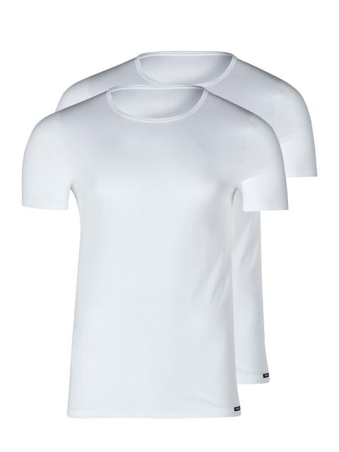 Skiny Herren Shirt kurzarm 2er Pack Shirt Multipack 086912 Gr. XL in white white | XL