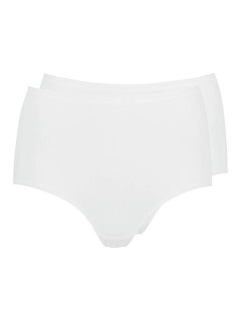 Huber Damen Maxi Slip 2er Pack Cotton 2 Pack 015024 Gr. 44 in white white | 44