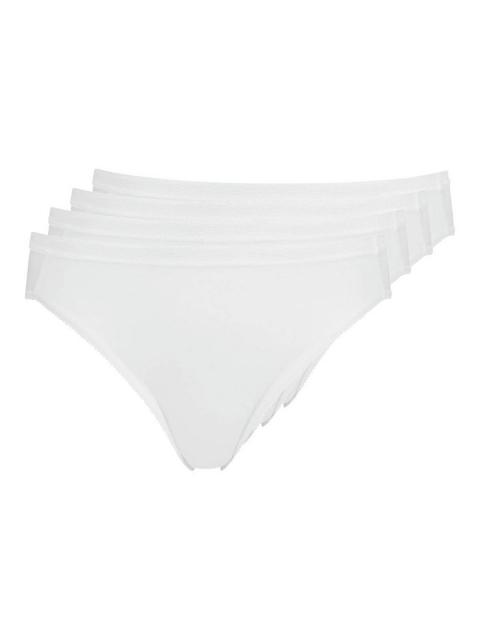 Huber Damen Taillenslip 4er Pack Cotton 4 Pack 015817 Gr. 42 in white white | 42