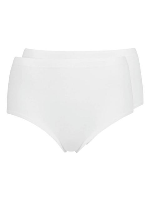 Huber Damen Maxi Slip 2er Pack Cotton 2 Pack Extra Fine 016016 Gr. 50 in white white | 50